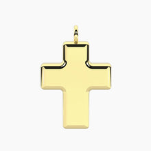 Cargar imagen en el visor de la galería, Ciondolo in acciaio dorato con croce Belive Kidult 741324
