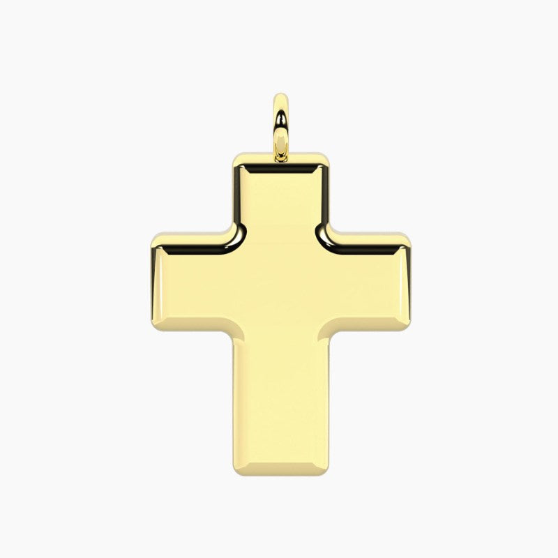 Ciondolo in acciaio dorato con croce Belive Kidult 741324