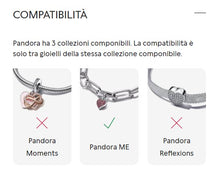 Cargar imagen en el visor de la galería, Bracciale Regolabile Cordino Nero con Link Apribile Pandora ME
