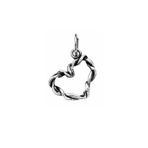 Charm en Plata 925 Corazón Entretejido Giovanni Raspini 09463