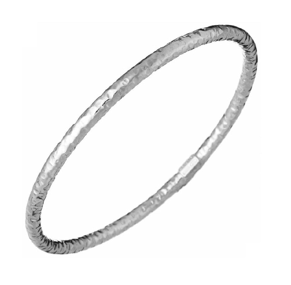 Pulsera de mujer en plata 925 martillada Bangle Giovanni Raspini 10498