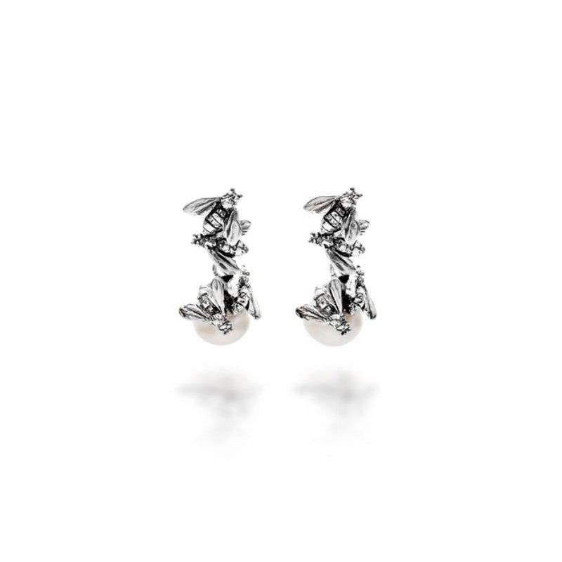 Pendientes de mujer en Plata 925 Gotas Abejas Giovanni Raspini 11104 