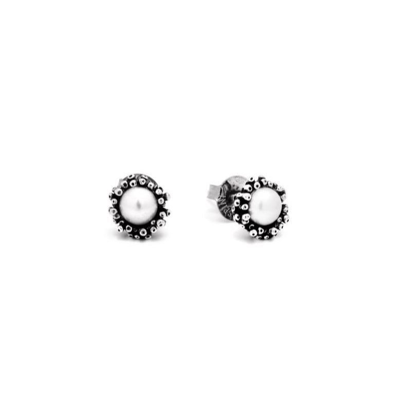 Women's earrings in 925 Silver Mini Anemone Button Giovanni Raspini 11266