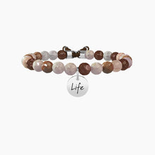 Carica l&#39;immagine nel visualizzatore di Gallery, Bracciale da donna in acciaio e agata marrone Kidult 231534
