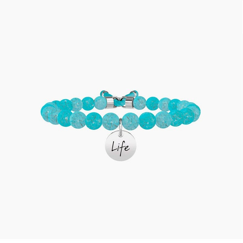 Bracciale da donna elastico in acciaio e turchese Kidult 231536