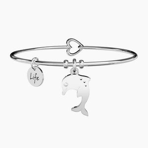 Bracciale da donna rigido in acciaio delfino Kidult 231562