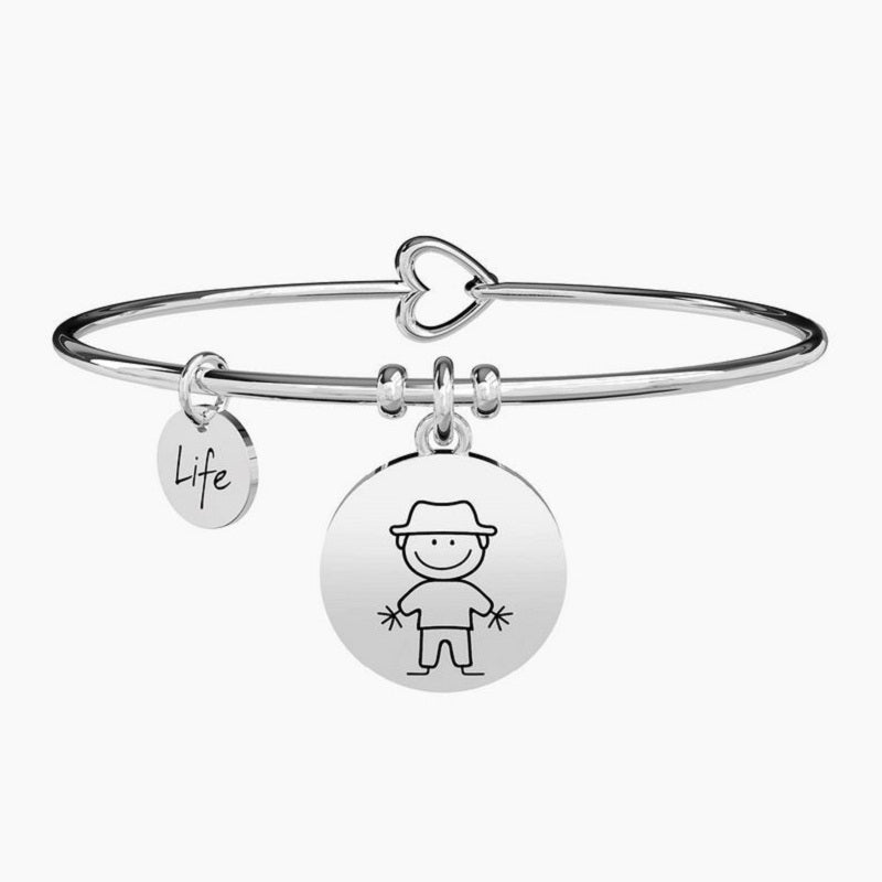 Bracciale da donna in acciaio ciondolo tondo DAD Kidult 231566