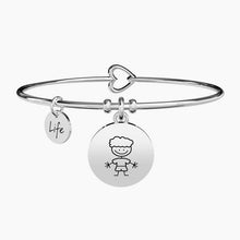 Carica l&#39;immagine nel visualizzatore di Gallery, Bracciale da donna in acciaio ciondolo tondo BOY Kidult 231568
