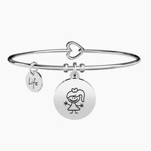 Carica l&#39;immagine nel visualizzatore di Gallery, Bracciale da donna in acciaio ciondolo tondo GIRL Kidult 231570

