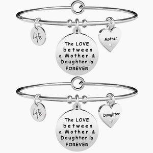 Set di due bracciali da donna in acciaio Mama-Figlia Kidult 231578