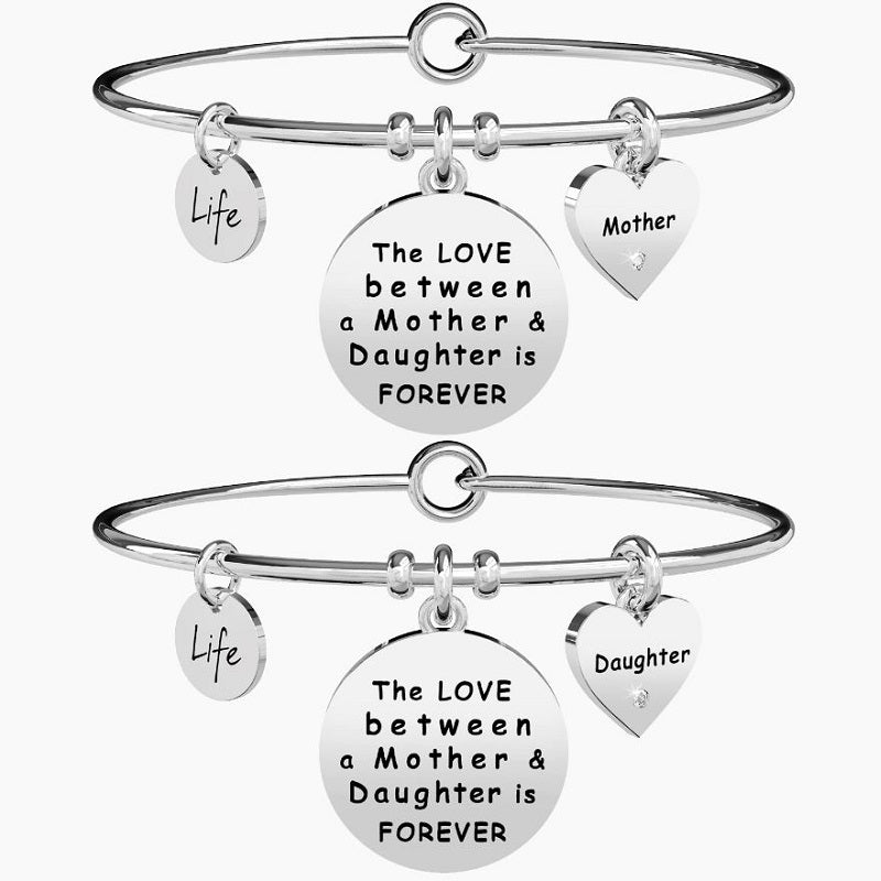 Set di due bracciali da donna in acciaio Mama-Figlia Kidult 231578