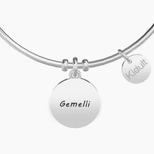 Cargar imagen en el visor de la galería, Kidult 231581 Pulsera de acero con colgante Gemelli para mujer
