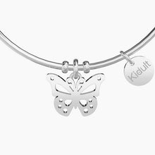 Cargar imagen en el visor de la galería, Pulsera rígida Kidult Butterfly de acero para mujer 231591
