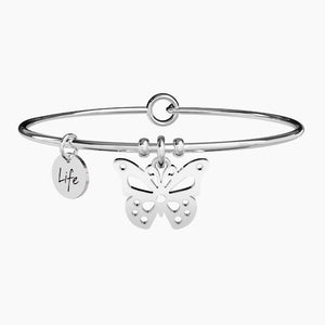 Pulsera rígida Kidult Butterfly de acero para mujer 231591