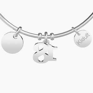 Kidult 231628 18th-shaped pendant steel bracelet for women