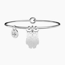 Carica l&#39;immagine nel visualizzatore di Gallery, Bracciale da donna in acciaio ciondolo Gufo Kidult 231636
