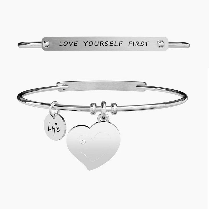 Bracciale da donna in acciaio ciondolo cuore Kidult 231653