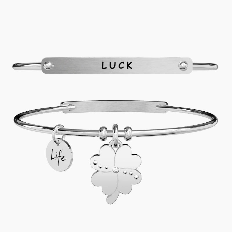 Bracciale da donna in acciaio ciondolo Quadrifoglio Kidult 231661