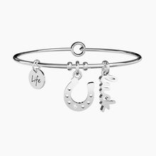 Cargar imagen en el visor de la galería, Pulsera de mujer de acero con colgante de herradura Kidult 231673
