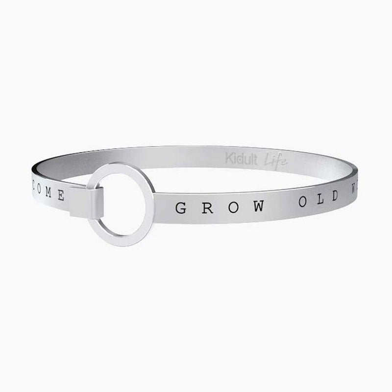 Bracciale rigido da donna in acciaio Grow old with me.. Kidult 231686