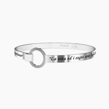 Carica l&#39;immagine nel visualizzatore di Gallery, Bracciale rigido da donna in acciaio La vita ed i sogni.. Kidult 231698
