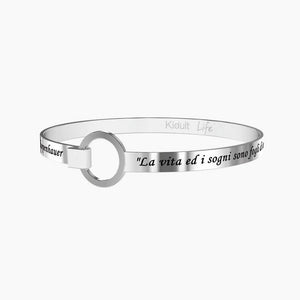 Bracciale rigido da donna in acciaio La vita ed i sogni.. Kidult 231698