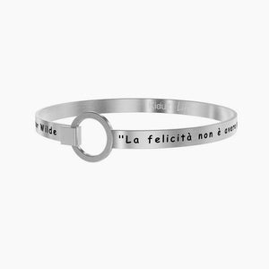 Bracciale rigido da donna in acciaio La felicità non è.. Kidult 231700