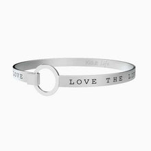Load image into Gallery viewer, Women&#39;s rigid steel bracelet Love the life you live.. Kidult 231724 
