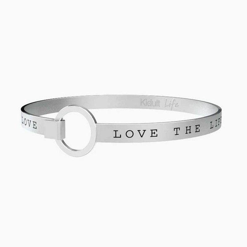 Women's rigid steel bracelet Love the life you live.. Kidult 231724 