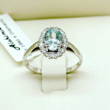 Load image into Gallery viewer, Alchimie 2927 women&#39;s ring in white gold and aquamarine
