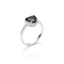 Carica l&#39;immagine nel visualizzatore di Gallery, Anello da Donna in argento 4US Cesare Paciotti black heart 4UAN3208W
