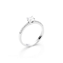 Load image into Gallery viewer, 4US Paciotti Solitaire women&#39;s ring in silver with zircons 4UAN3227W
