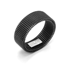 Carica l&#39;immagine nel visualizzatore di Gallery, Anello da uomo in acciaio 4US Cesare Paciotti maglia mesh 4UAN5164
