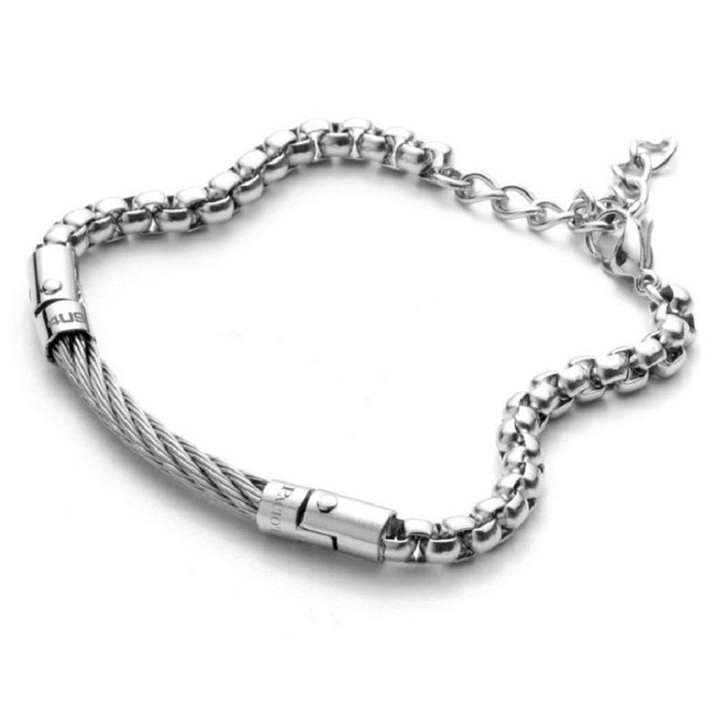 Bracciale da uomo Cesare Paciotti 4US Steel Spiral 4UBR3522