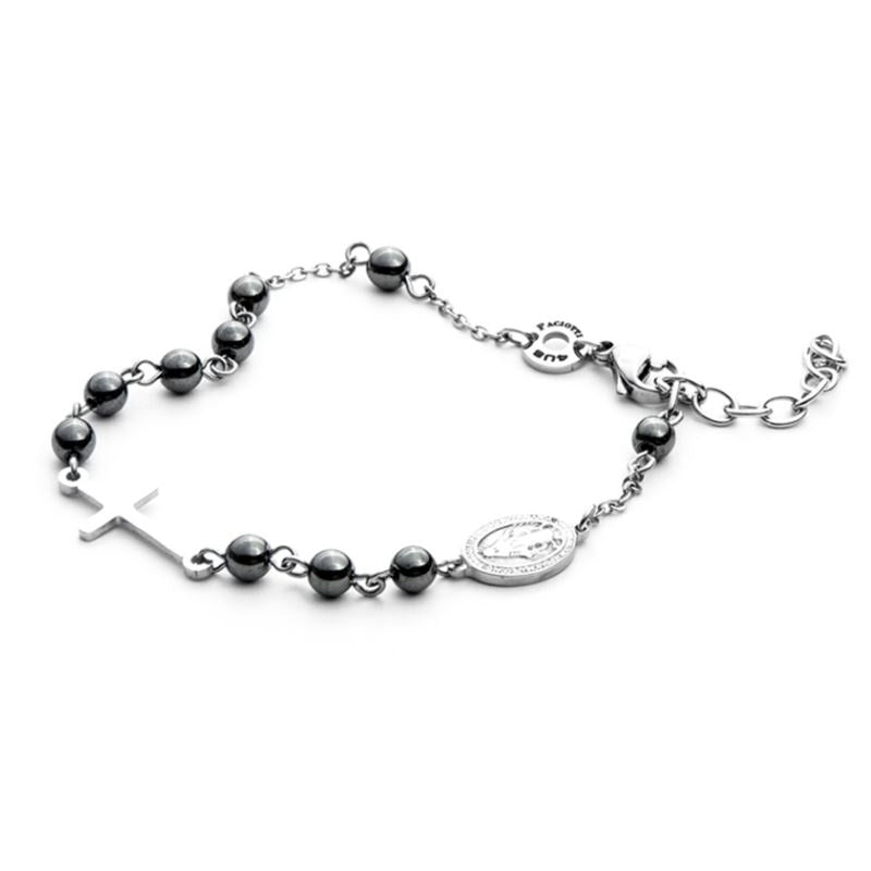 4US Pulsera de hombre Cesare Paciotti Rosario Hematites 4UBR3755