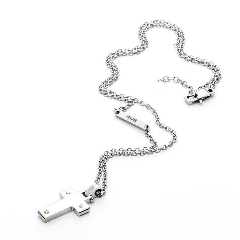 4US Cesare Paciotti steel men's necklace 4UCL4976