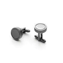 Load image into Gallery viewer, Cesare Paciotti black circle men&#39;s cufflinks 4UGE3843
