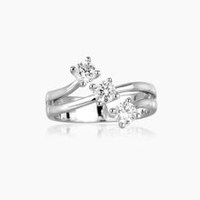 Carica l&#39;immagine nel visualizzatore di Gallery, Anello da donna trilogy in argento con zirconi 523037
