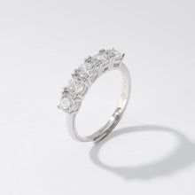 Load image into Gallery viewer, Seventies women&#39;s ring in silver with zircons Mabina 523174
