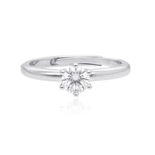 Carica l&#39;immagine nel visualizzatore di Gallery, Anello da donna solitario in argento con zircone 523177
