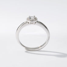 Carica l&#39;immagine nel visualizzatore di Gallery, Anello da donna solitario in argento con zirconi Mabina 523178
