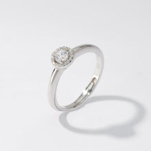 Carica l&#39;immagine nel visualizzatore di Gallery, Anello da donna solitario in argento con zirconi Mabina 523178
