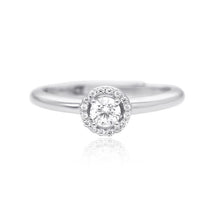 Carica l&#39;immagine nel visualizzatore di Gallery, Anello da donna solitario in argento con zirconi Mabina 523178
