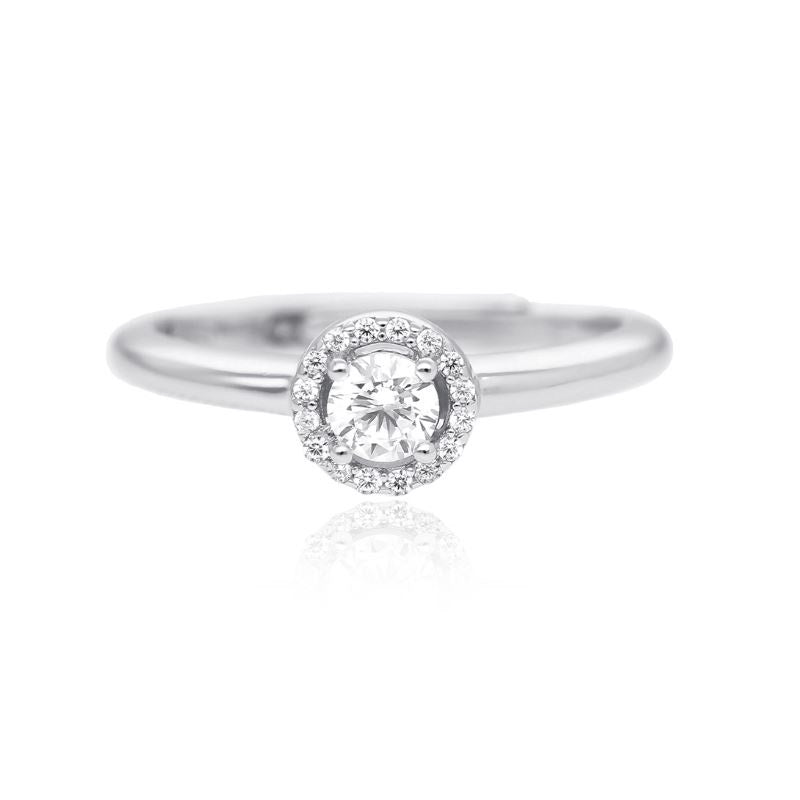 Anello da donna solitario in argento con zirconi Mabina 523178