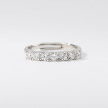 Cargar imagen en el visor de la galería, Anillo de mujer Seventies en plata con circonitas Mabina 523185
