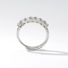 Cargar imagen en el visor de la galería, Anillo de mujer Seventies en plata con circonitas Mabina 523185
