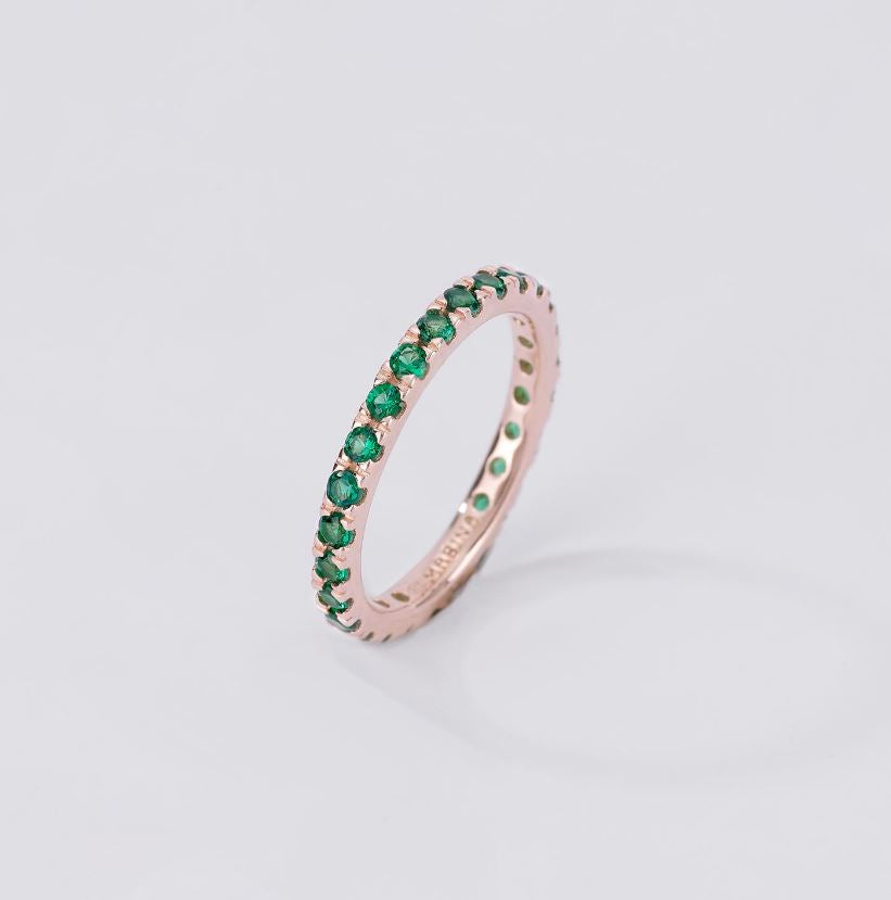 Anello da donna Heritage in argento rosato con zirconi 523199