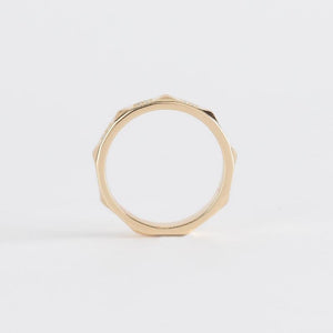 Anillo de mujer en plata dorada con circonitas 523217