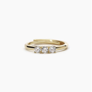 3-Chic women's ring in golden silver Mabina 523252