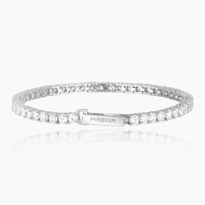 Tennis Club women's bracelet in silver Mabina 533019
